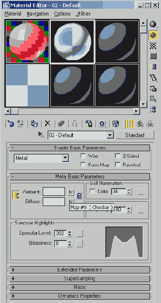 Окно Material Editor (Редактор материалов)
